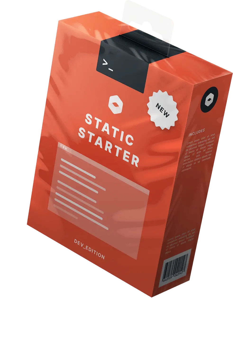static starter
    product box